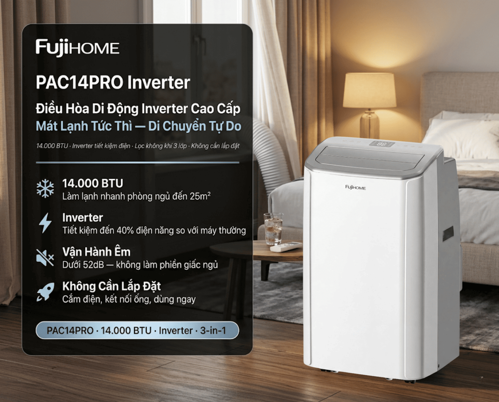 PAC12PRO & PAC14PRO: Bí Mật Đằng Sau Chiếc Điều Hòa Di Động Khiến Hàng Nghìn Gia Đình Việt Không Thể Quay Đầu