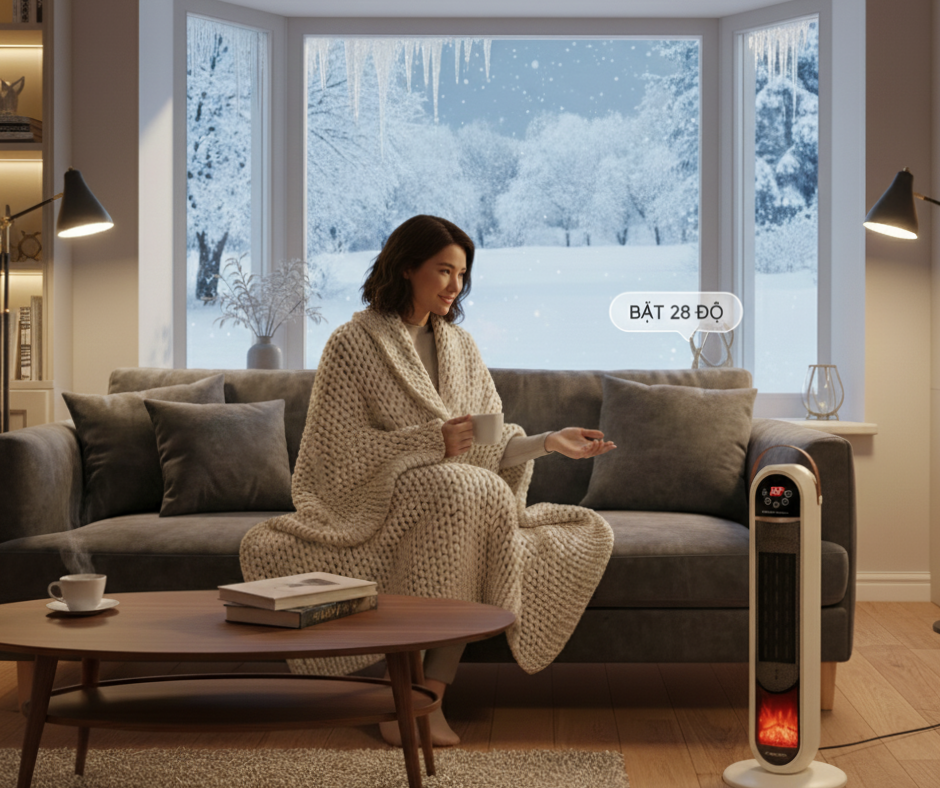 Nói ‘Ấm Lên’ Là Ấm Ngay: Trải Nghiệm Tương Lai Cùng Máy Sưởi AI Fujihome