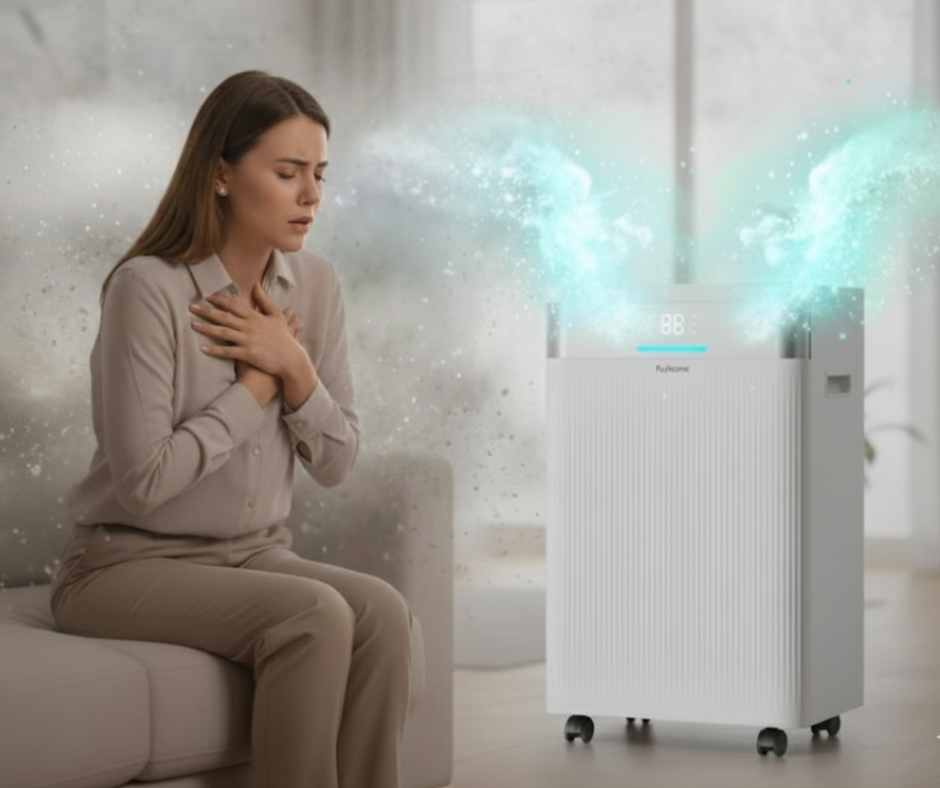 Dị Ứng, Hen Suyễn Mùa Lạnh? Giải Pháp Kép Từ Fujihome: Hút Ẩm & Lọc Sạch Không Khí.