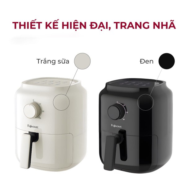 Nồi chiên không dầu mini Fujihome A3B (Màu đen)