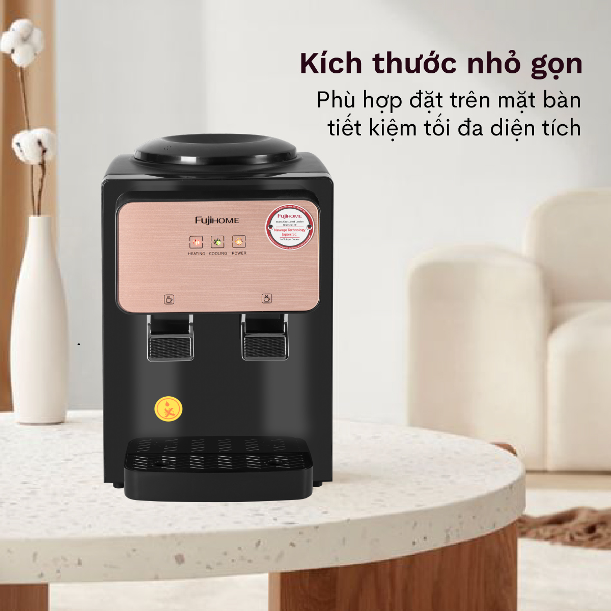 Cây nước nóng lạnh để bàn mini FUJIHOME WD03E