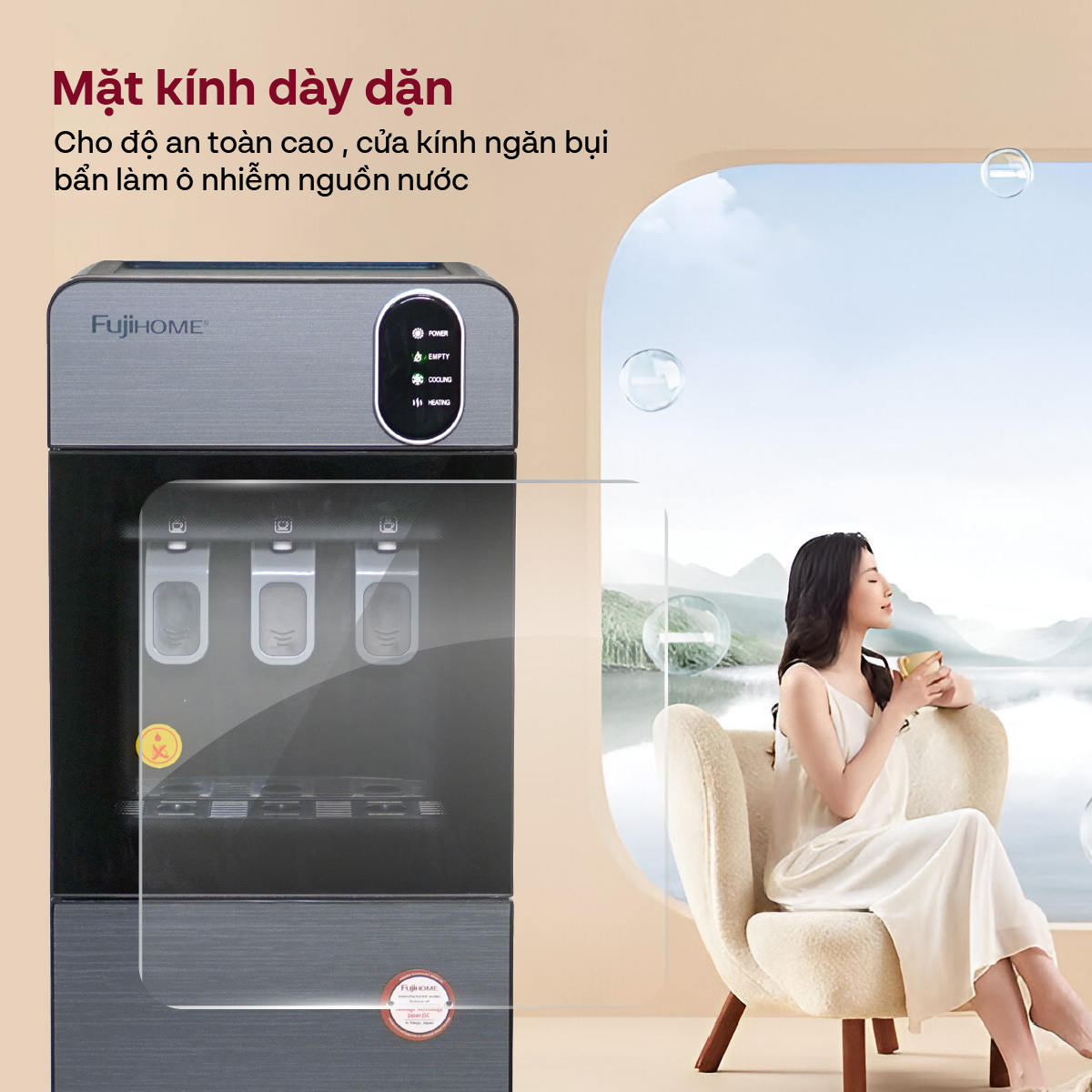 Cây nước nóng lạnh cao cấp Fujihome WD11ES