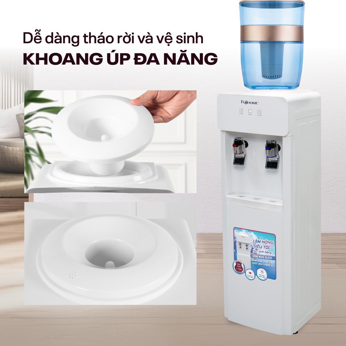 Cây nước nóng lạnh Fujihome WD676C