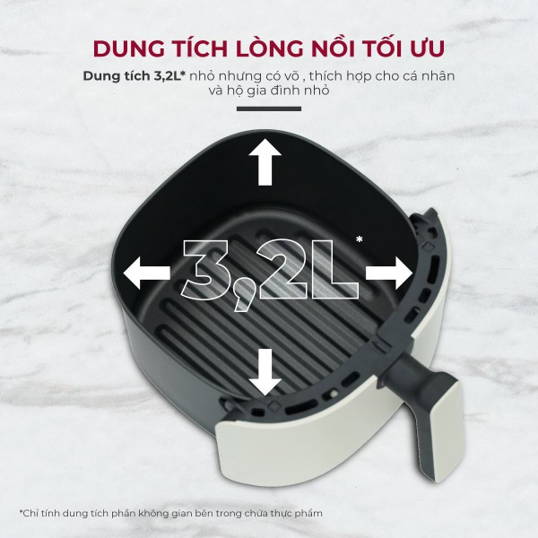 Nồi chiên không dầu mini Fujihome A3B (Màu đen)