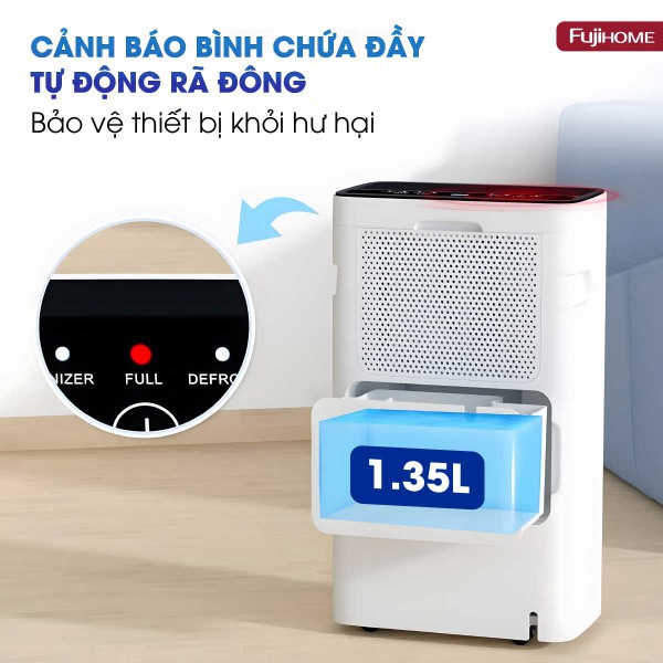 Máy hút ẩm dân dụng Fujihome DH10LITE
