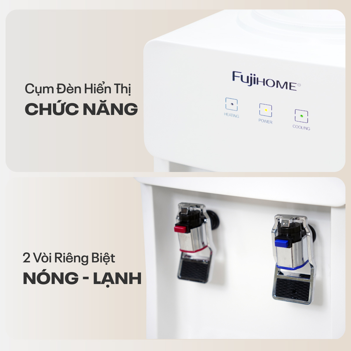 Cây nước nóng lạnh Fujihome WD676C