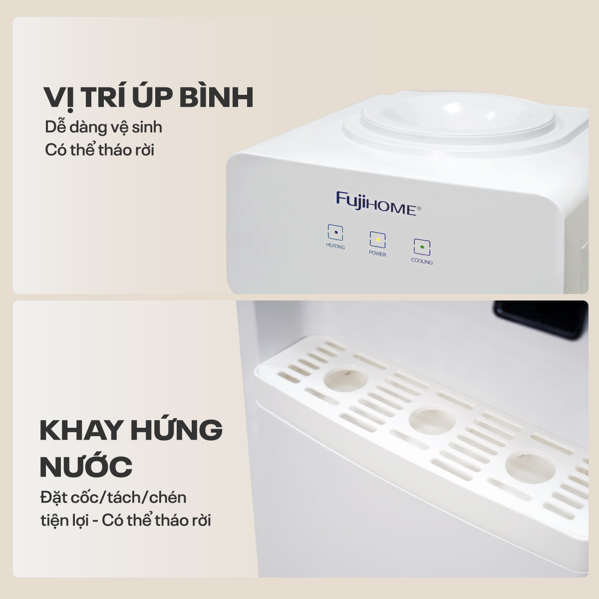 Cây nước nóng lạnh Fujihome WD676C