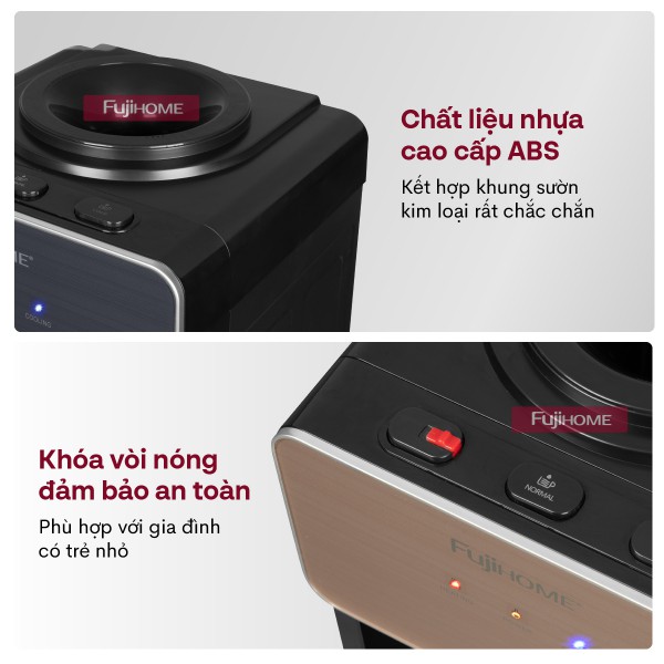 Cây nước nóng lạnh Fujihome WD675C-B (Đen)