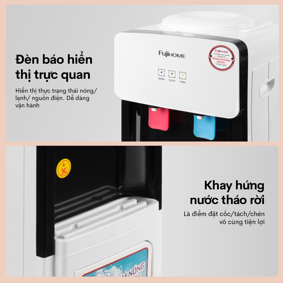 Cây nước nóng lạnh FUJIHOME WD2002E