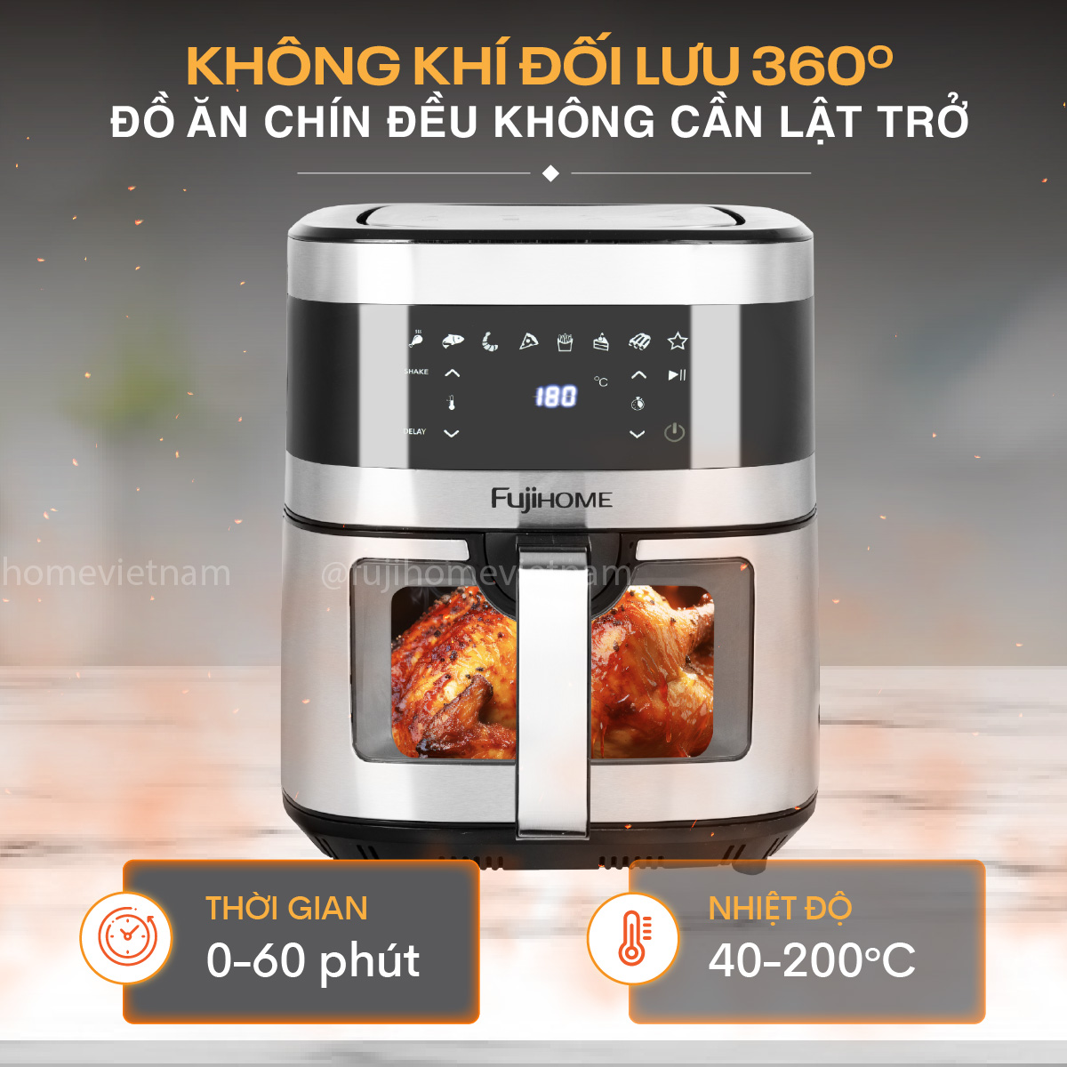 Nồi chiên không dầu Fujihome A10DG2