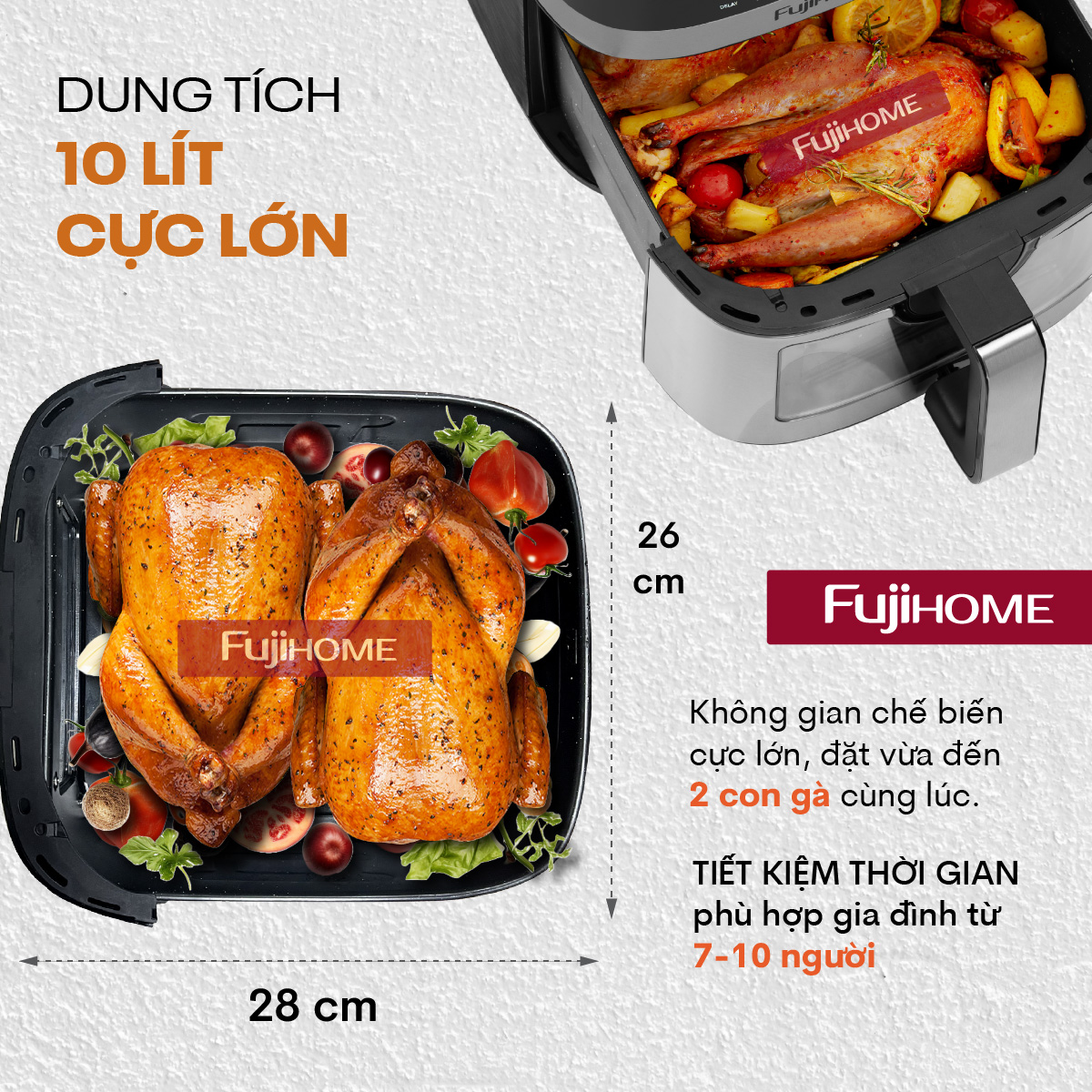 Nồi chiên không dầu Fujihome A10DG2
