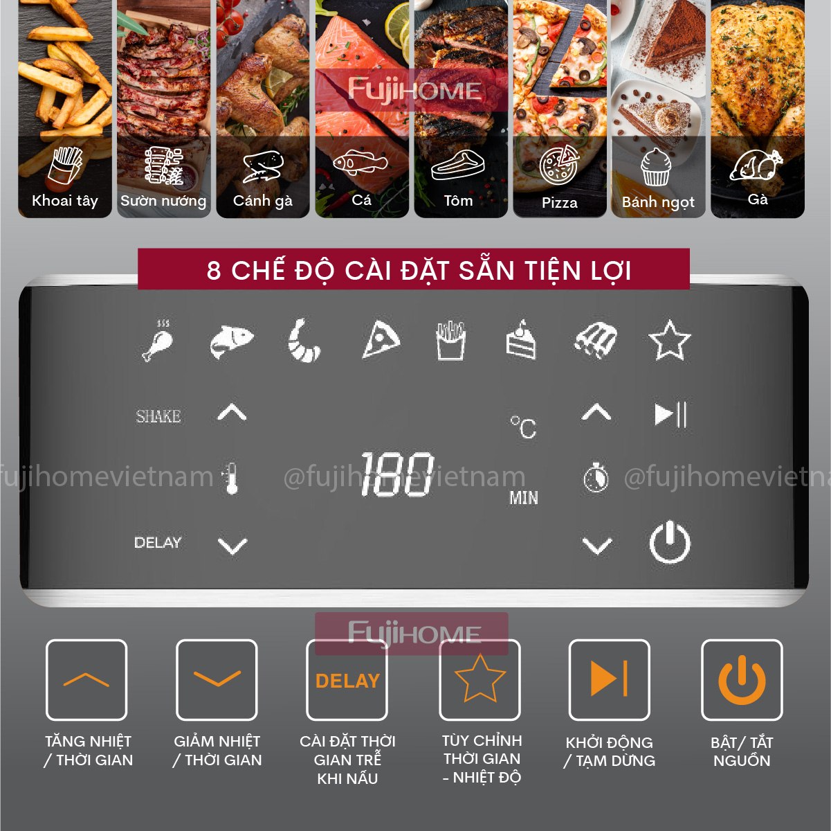 Nồi chiên không dầu Fujihome A10DG2