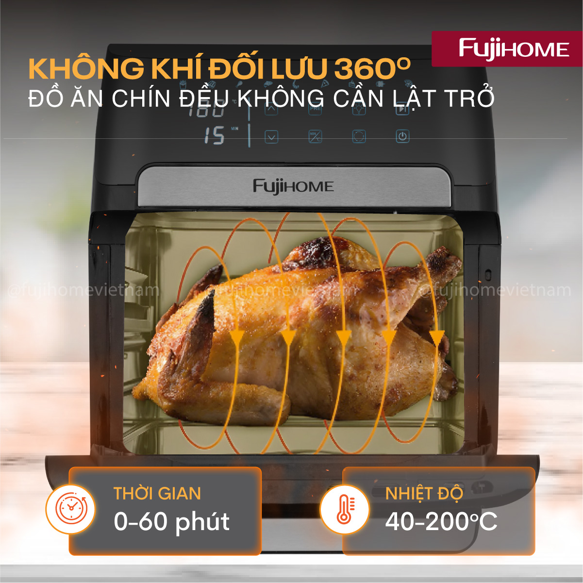 Nồi chiên không dầu Fujihome A12DB