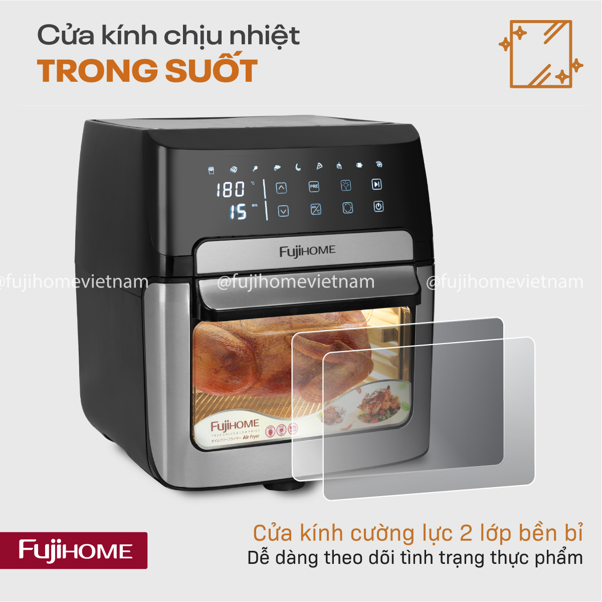 Nồi chiên không dầu Fujihome A12DB