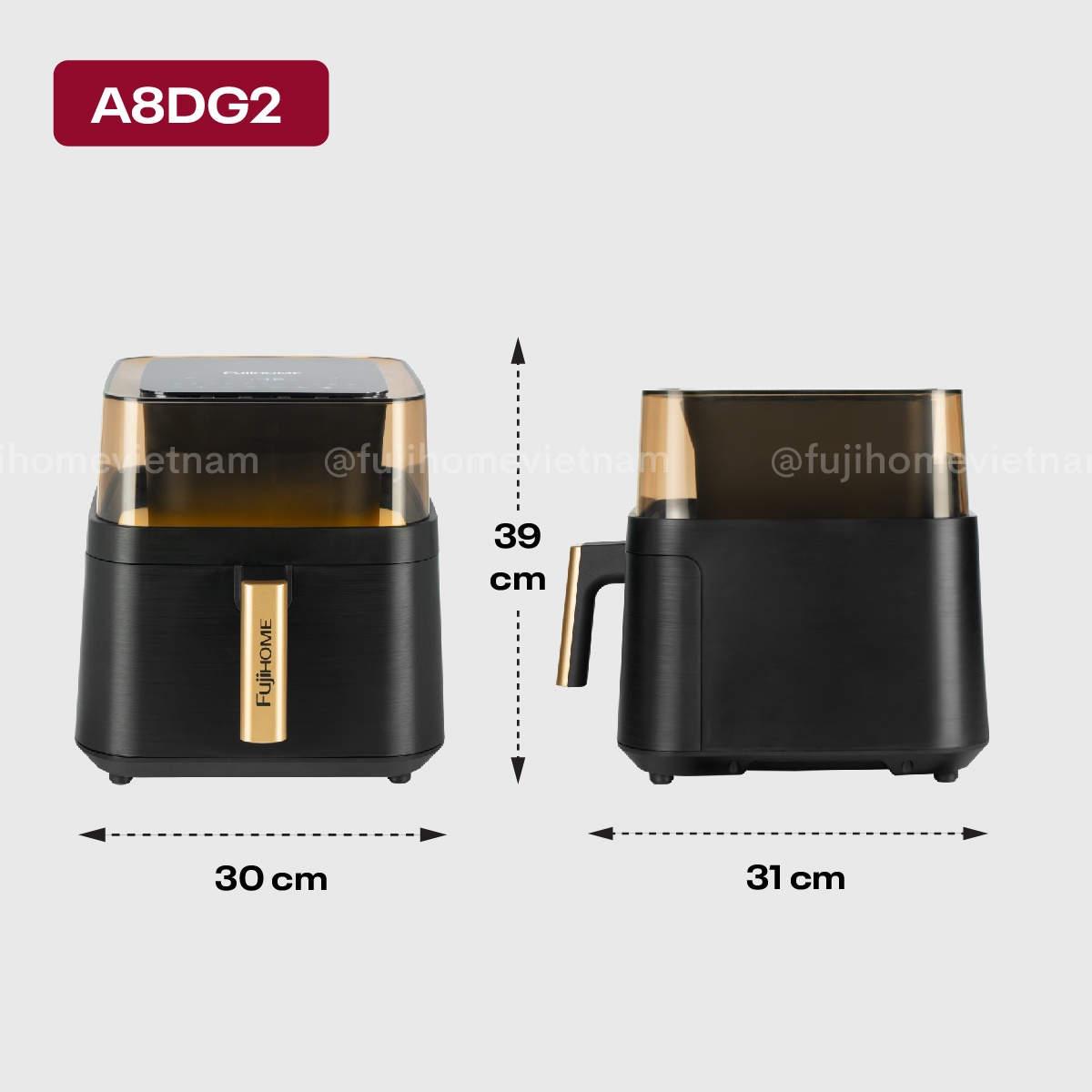 Nồi chiên không dầu Fujihome A8DG2