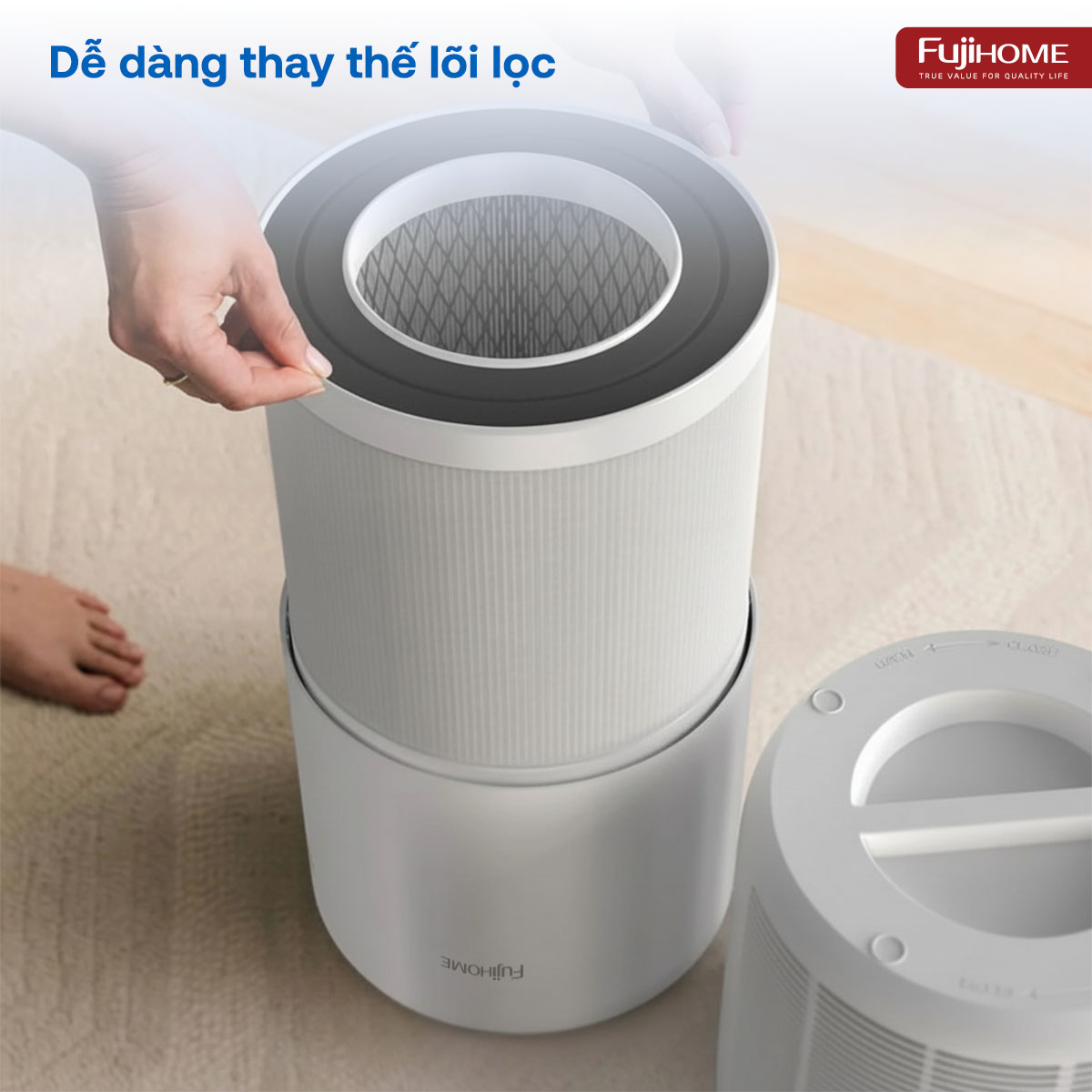 Máy lọc không khí Fujihome AP5GRAND kết nối Wifi thông minh