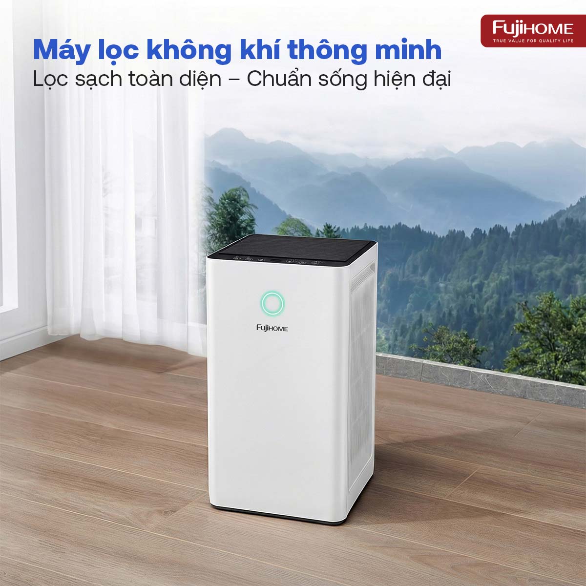 Máy lọc không khí Fujihome AP5PRO kết nối Wifi thông minh