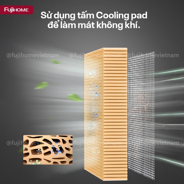 Quạt không cánh hơi nước tích hợp lọc không khí Ion Fujihome BF-03RC