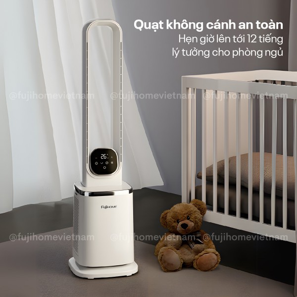 Quạt không cánh lọc không khí HEPA và Ion Fujihome BF-05R-HEPA