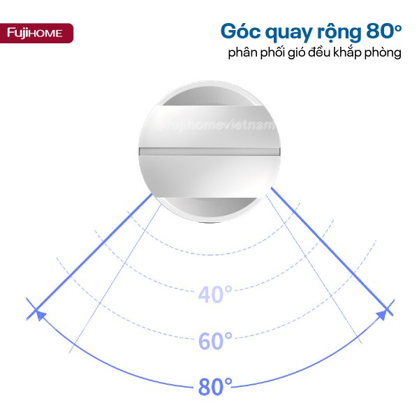 Quạt không cánh Mini, lọc không khí khử khuẩn Anion + UV kết nối WIFI Fujihome BF18