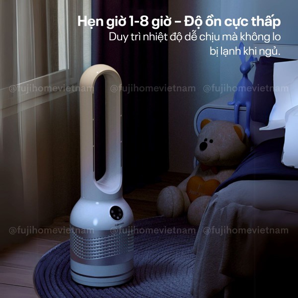 Quạt không cánh lọc không khí HEPA, khử khuẩn Anion + UV kết nối WIFI Fujihome BF22-HEPA