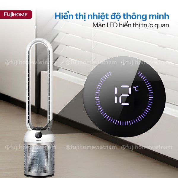 Quạt không cánh tích hợp lọc không khí Fujihome BF307DC