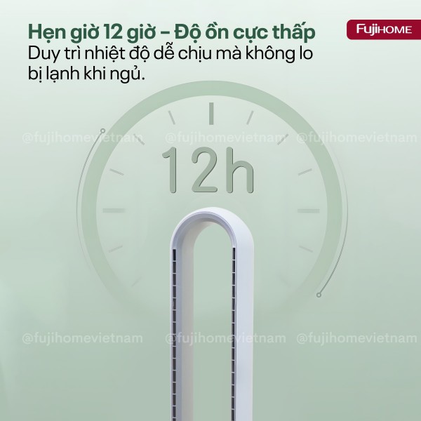 Quạt không cánh tích hợp lọc không khí Fujihome BF308DC