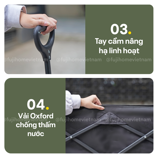 Xe kéo dã ngoại gấp gọn du lịch, cắm trại Fujihome CT-100 (Black)