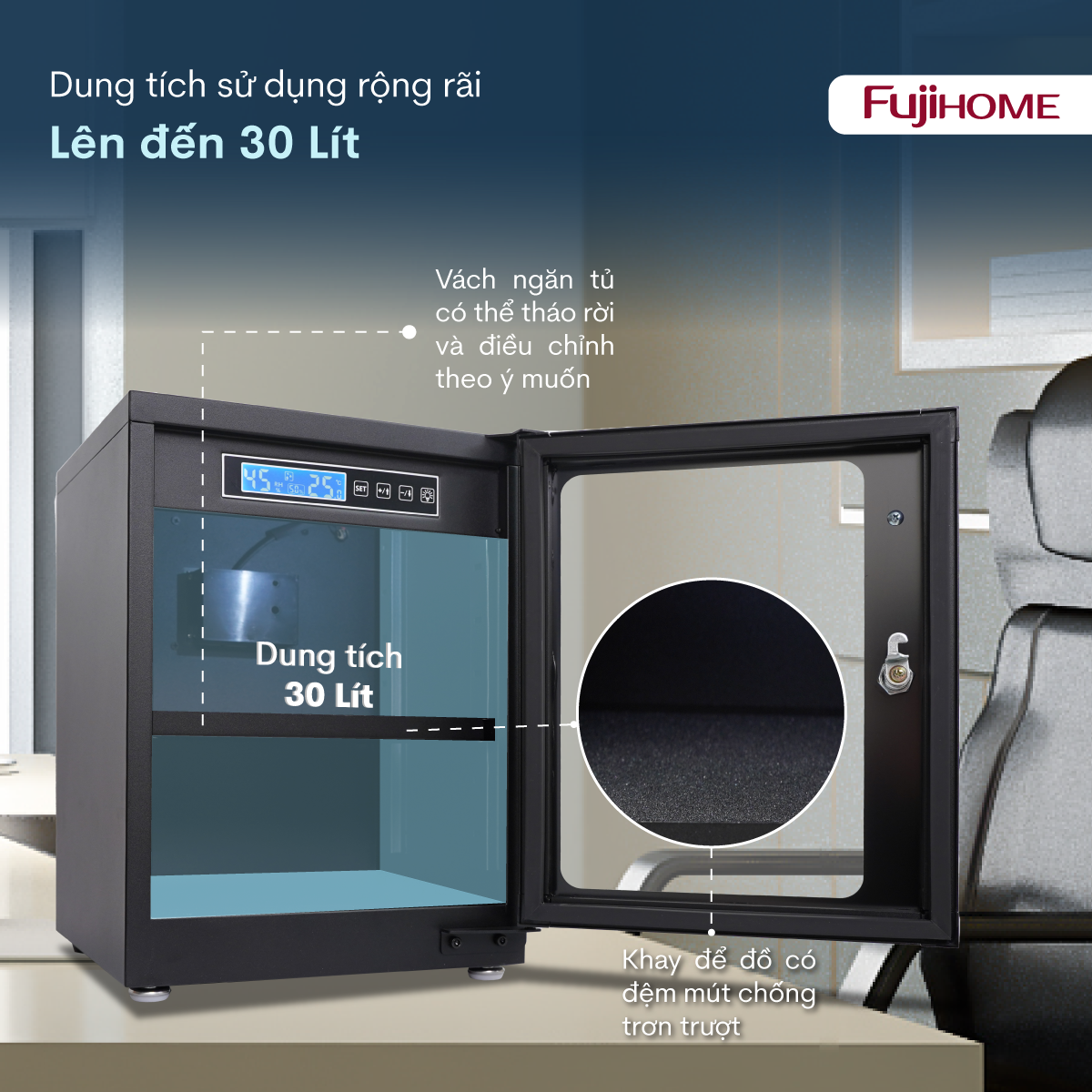 Tủ chống ẩm Fujihome DC-30E