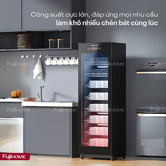Tủ sấy chén bát tiệt trùng dung tích lớn Fujihome DD220