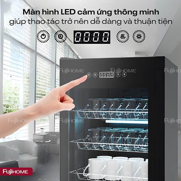 Tủ sấy chén bát tiệt trùng dung tích lớn Fujihome DD180