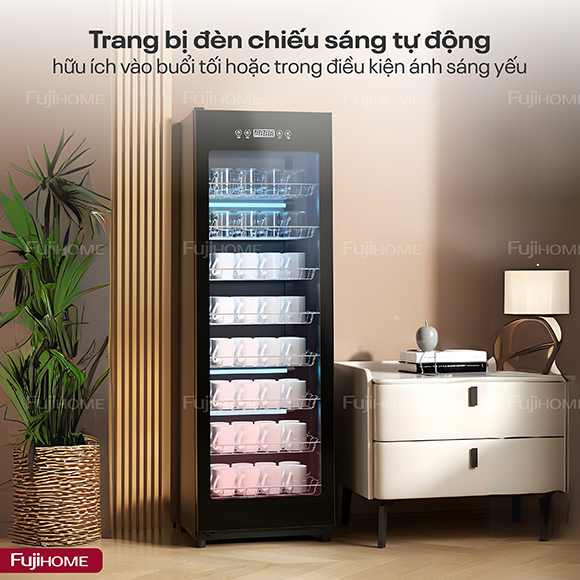 Tủ sấy chén bát tiệt trùng dung tích lớn Fujihome DD180