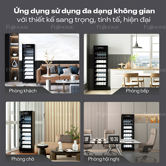 Tủ sấy chén bát tiệt trùng dung tích lớn Fujihome DD220