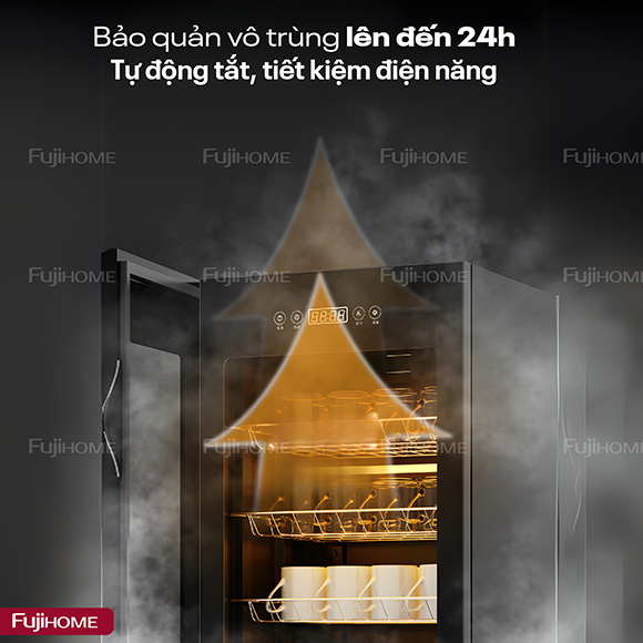 Tủ sấy chén bát tiệt trùng dung tích lớn Fujihome DD180