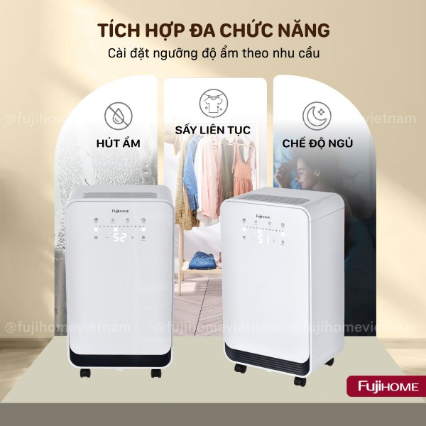 Máy hút ẩm dân dụng Fujihome DH10