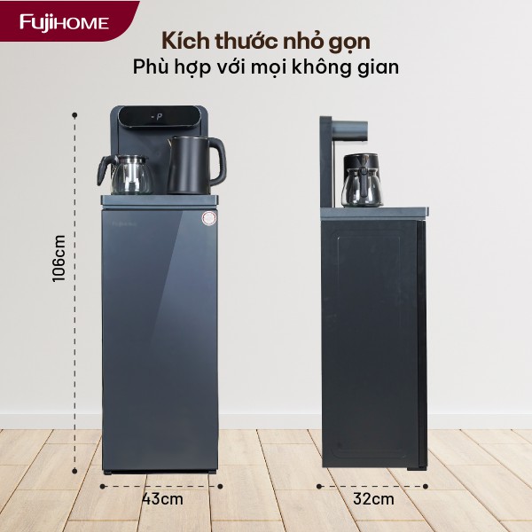 Cây nước nóng lạnh kết hợp bàn pha trà, cafe Fujihome TB392