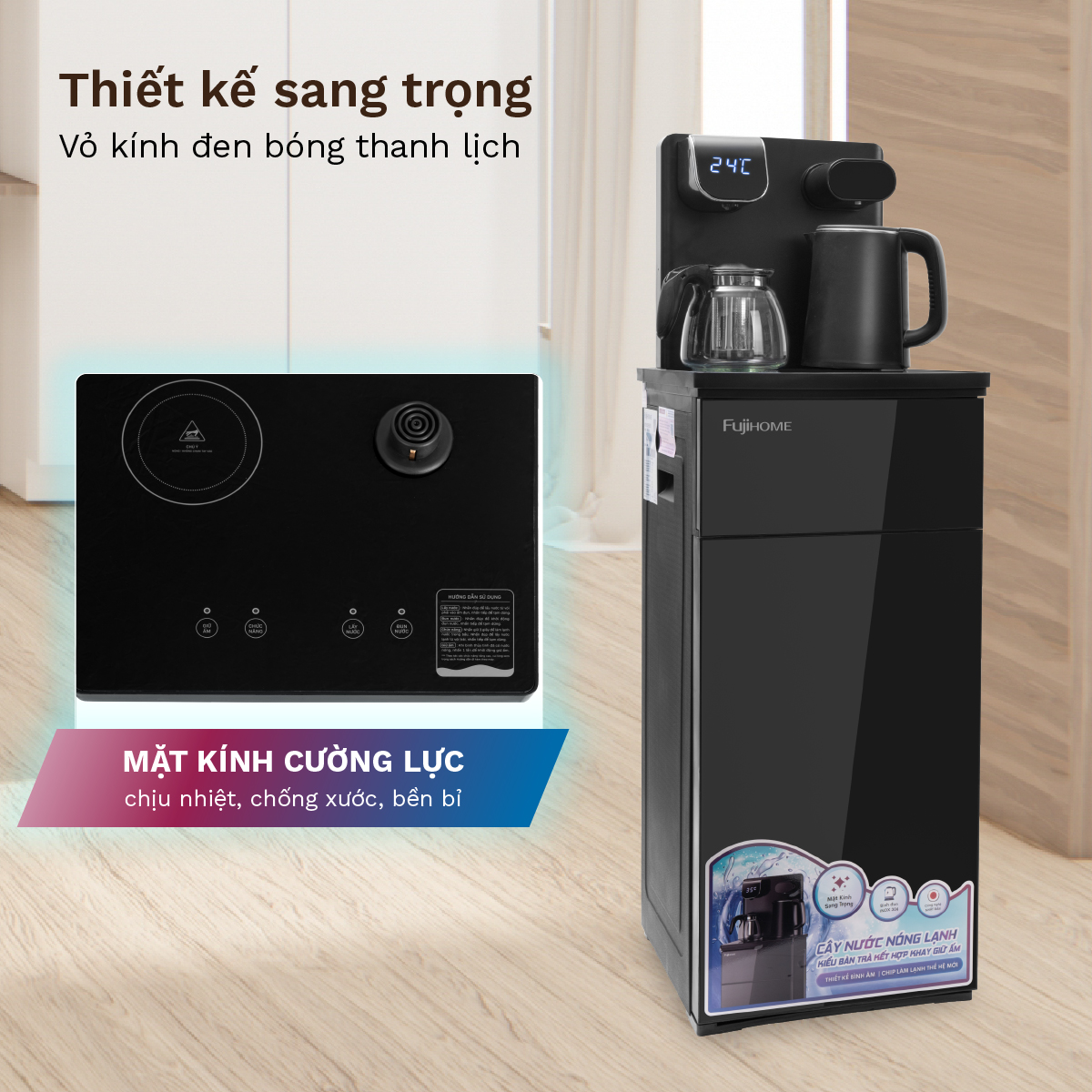 Cây nước nóng lạnh bàn trà FUJIHOME TB110E