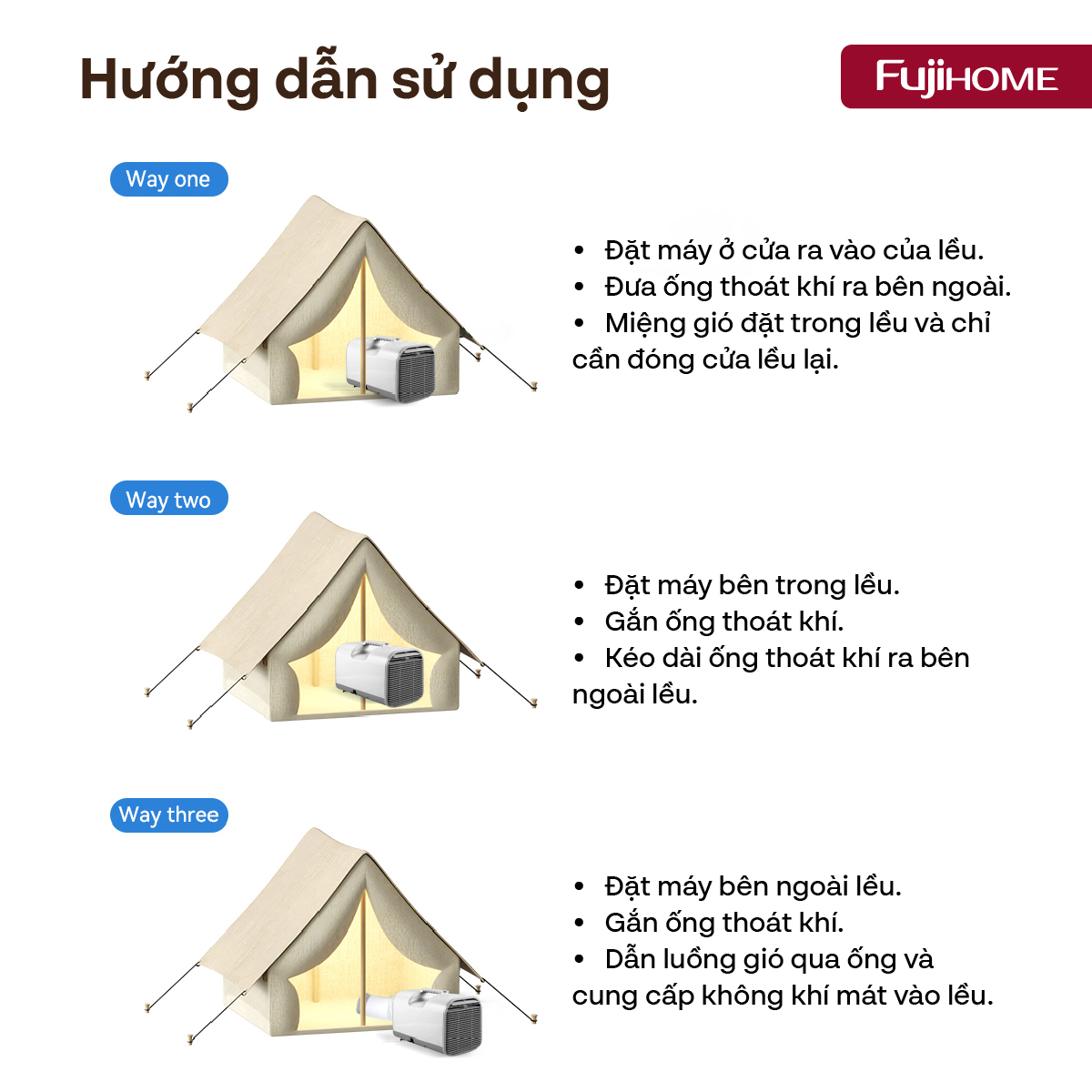Máy điều hòa mini di động thông minh Fujihome PAC04