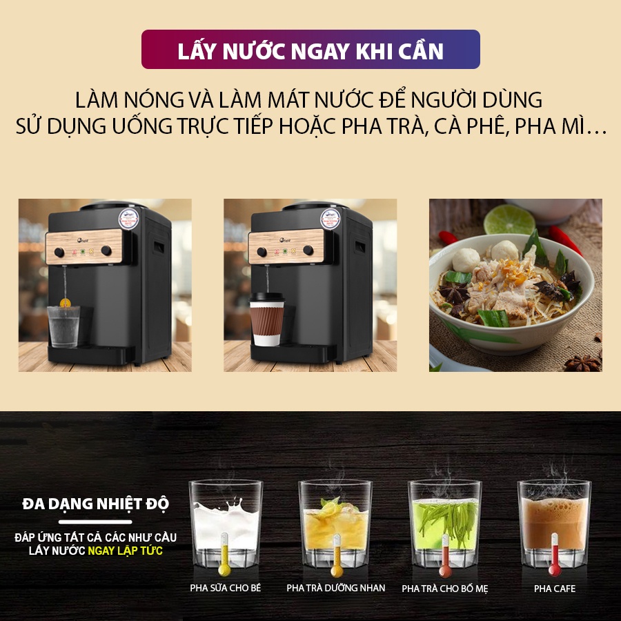 Cây nước nóng lạnh để bàn mini FujiE WD01E (White)