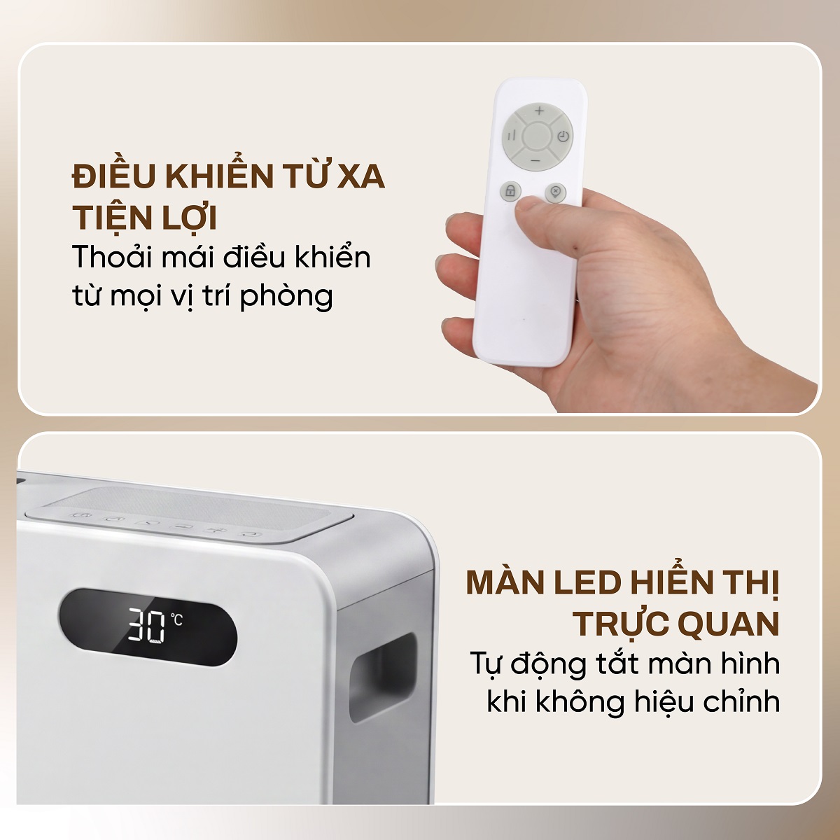 Máy sưởi để sàn (máy sưởi chân tường) thông minh Fujihome SH998E
