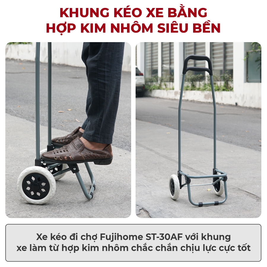 Xe kéo đi chợ kèm túi tiện lơi FUJIHOME ST-30AF