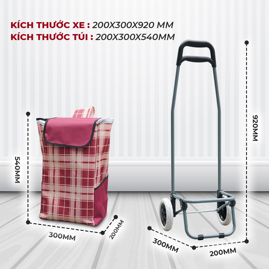 Xe kéo đi chợ kèm túi tiện lơi FUJIHOME ST-30AF
