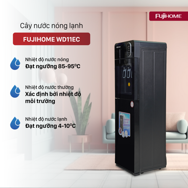 Cây nước nóng lạnh 3 vòi Fujihome WD11EC