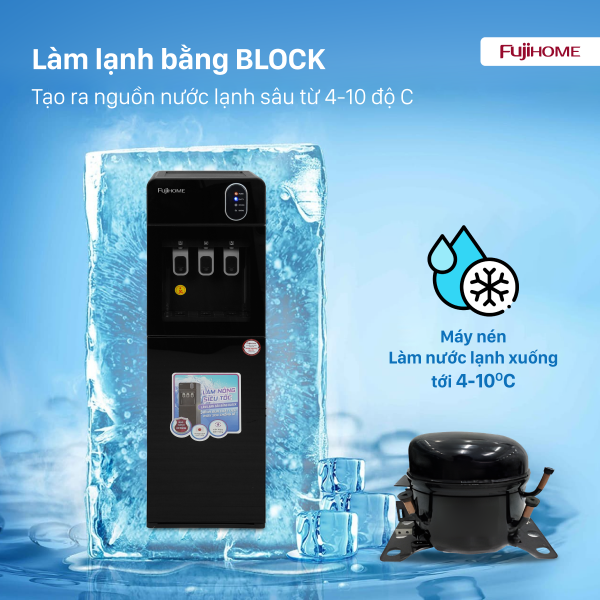 Cây nước nóng lạnh 3 vòi Fujihome WD11EC
