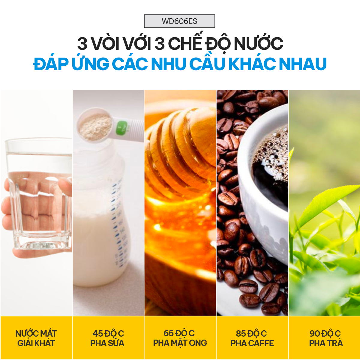 Cây nước nóng lạnh bình âm cao cấp Fujihome WD606ES