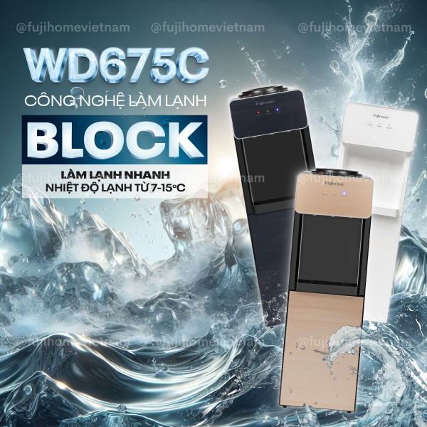 Cây nước nóng lạnh Fujihome WD675C-Y (Vàng gold)