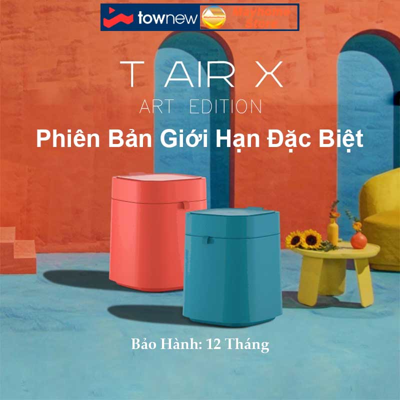 Thùng Rác Tự Động Thông Minh Xiaomi Townew T Air X 13.5L Phiên Bản Giới Hạn Đặc Biệt Màu Cam & Màu Xanh