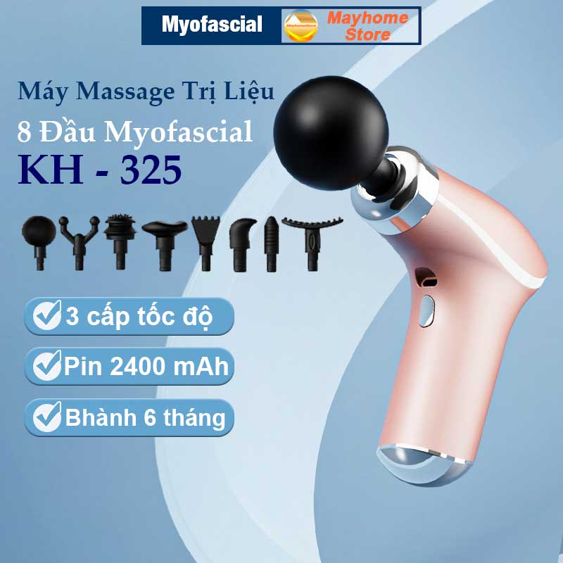 Máy Massage Myofascial Trị Nhức Mỏi Cơ Thể, Súng Massage Vật Lý Trị Liệu Fascial 8 Đầu Massage Compact Power KH 325