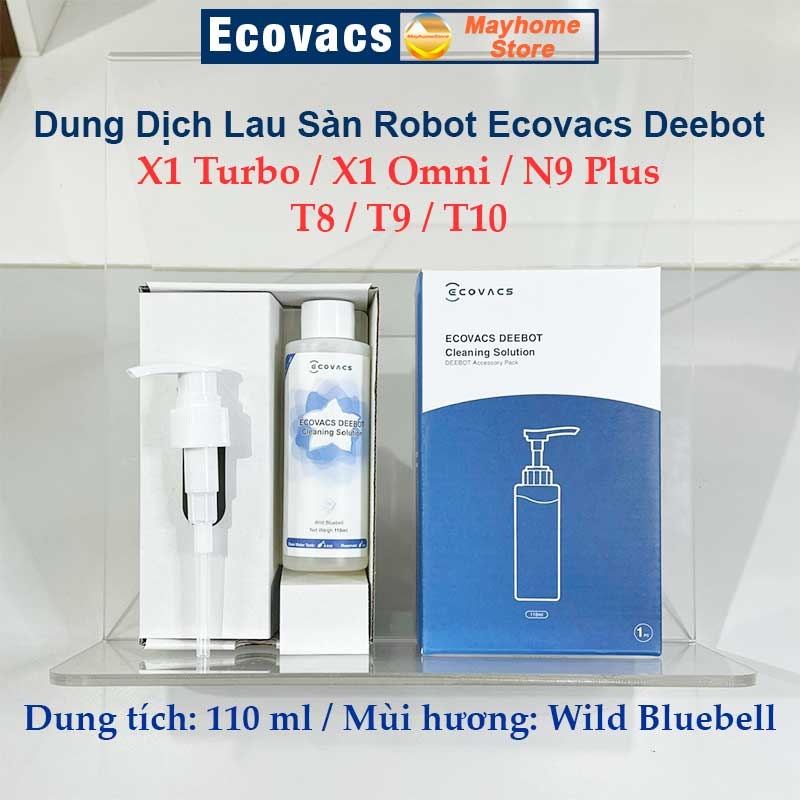 Dung Dịch Lau Sàn, Nước Lau Sàn Cao Cấp 110 ml Cho Robot Ecovacs X1 T10 N9+ T9 T8 T5 Mùi Hương Wild Bluebell Tự Nhiên