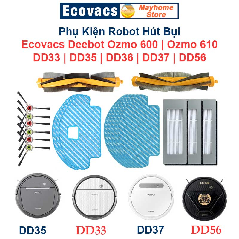Phụ kiện Robot Hút Bụi Lau Nhà Ecovacs Deebot Ozmo 600 | Ozmo 610 | DD33 | DD35 | DD36 | DD37 | DD56 ///